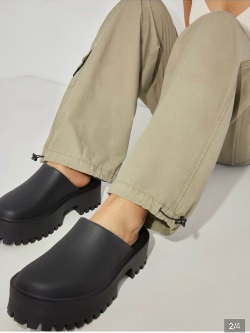 Jeffrey Campbell Black Chunky Platform Clogs